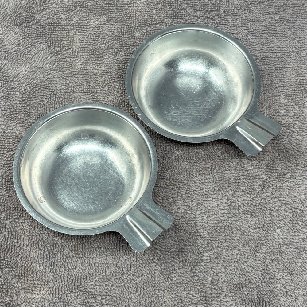 Vintage Revere Ware Stainless Steel Egg Poacher Replacement Cups Only Lot of 2